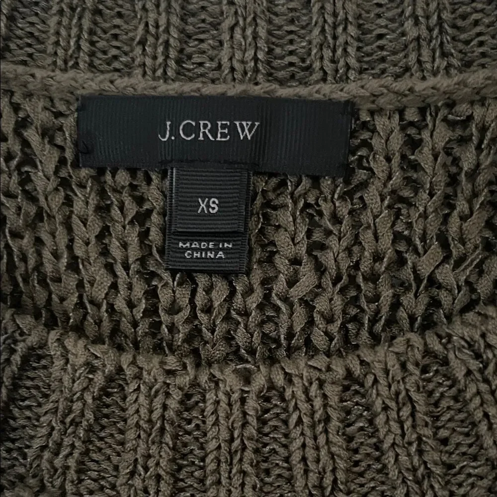 NWOT J. Crew Dark Green Knit tank in size XS